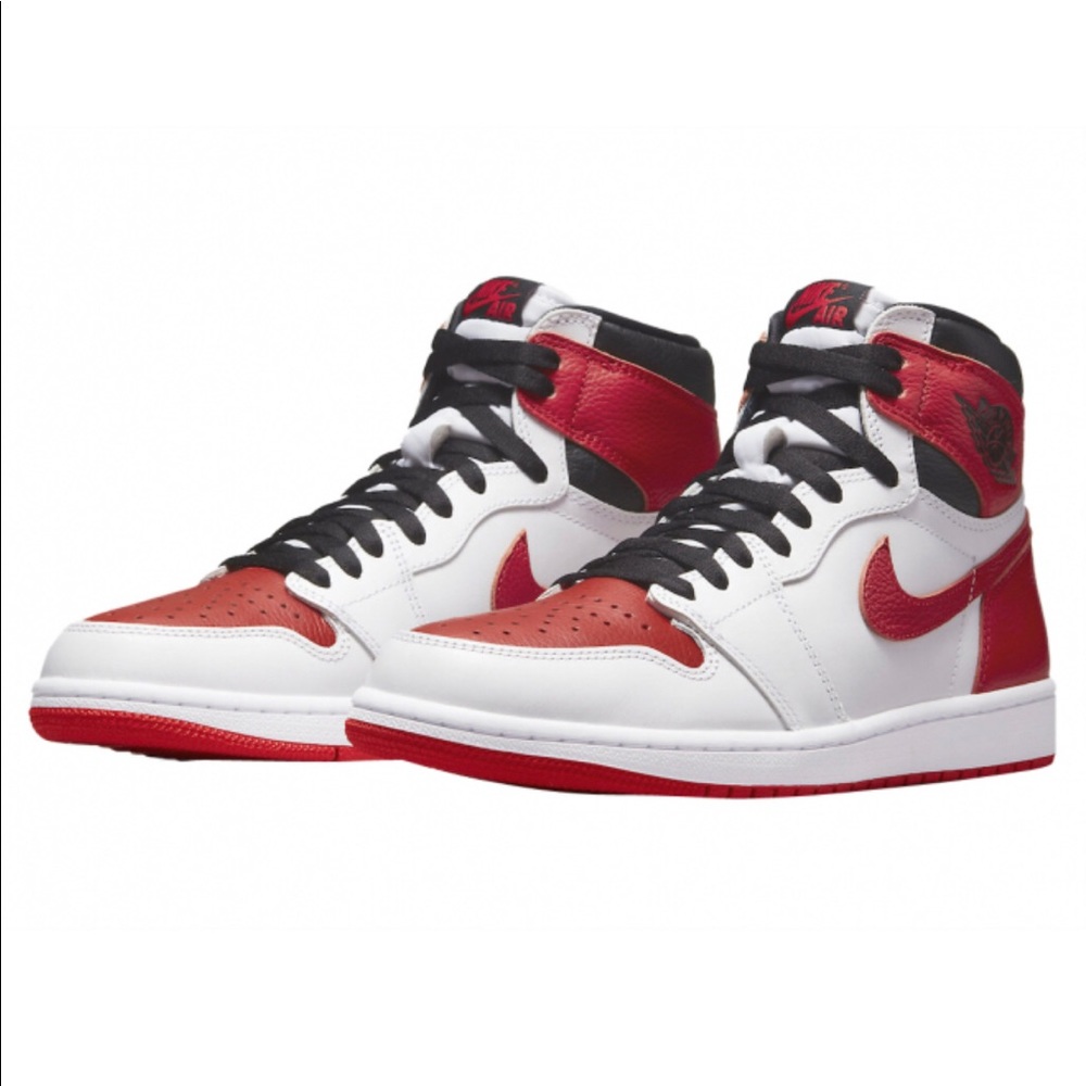 Air Jordan by Nike 1 Retro High OG Heritage White Red Black SZ. 10